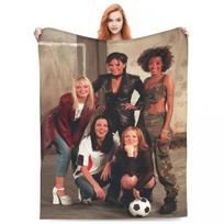 Spice Girls Super Soft Throw Blanket Customizable Flannel Bedspread for Sofa Bed Winter Novelty Travel Cover Size: 75*100cm, Weight: 280 GSM