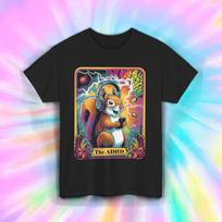 ADHD Squirrel Gamer Funny Neurodivergent Chaos Energy Cartoon Tee S-5XL XL blue