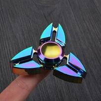 Metalinis Fidget Spinner Vaivorykštės Spalvos Rankinis Spinner EDC Dėmesio Streso Malšinimo Žaislas Nerimo Malšinimo Fidget Spinner Žaislas Vaikams Suaugusiems blue