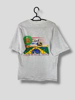 Vintage 90s Ayrton senna triple world champion formula 1 t-shirt collectible legendary racing driver motorsport tee single stitch Large 3XL gray