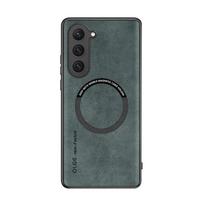 Magnetinis odinis dėklas Samsung Galaxy S25 S24 S23 S22 Ultra S21 FE Plus Magsafe belaidžiam įkrovimui Atsparus smūgiams dangtelis For S23FE black