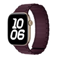 Compatible with Apple Watch Series 1-11/Ultra 1-3: I-Shaped Triple-Bead Silicone Magnetic Strap 42/44/45/46/49mm black