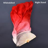 120cm Praktikos šokėjo įrankis Daugiaspalviai Kvadratinių šokių Karštas pardavimas Viskozės šilko vėduokliai Šokio aksesuarai White&Red Right red