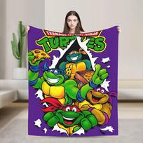 TMNT žaidimas Antklodė Šilta Minkšta Grafinė Pliušinė Lovos Patalynė Metimai Lauko Dekoratyvinis Flanelinis Patalynės Užtiesalas Lovos Užvalkalas 30x40in black