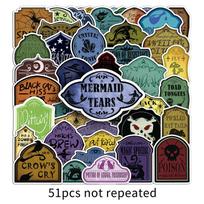 51 Retro Gothic Magic Potion Epoxy Stickers: Waterproof Decoration for Water Bottles