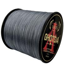 GHOTDA 9 sruogų 300M daugiaspalvis pintas žvejybos valas jūros sūraus vandens karpių žvejybos Weave Extreme 100 % PE 24lb tamsiai pilka spalva