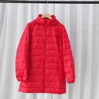 Didesnio dydžio moteriškas gobtuvas su pūkais, rudens ir žiemos naujas, paprastas, laisvalaikio, kelionėms, mamai, šiltas lauko striukės paltas 4XL raudona