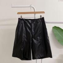 Honey J Men S Urban Leather Cut Pocket Back Banding ShortS 5 Pocket 3 SizeS blacks/XL black