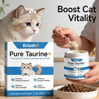 Cat Taurine Powder Support Heart Health Promote Healthy Growth Maintain Visual Function Smooth Hair Kitten Care Nutrition Powder