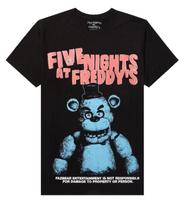 Five Nights at Freddy's Video Game Men's Freddy Fazbear T-Shirt New XS pink