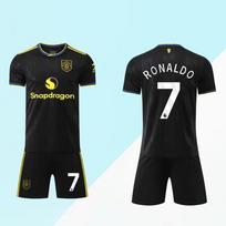 25/26 Man Utd Black No.7 Ronaldo Football Jersey S white