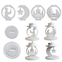 Middle Eastern Candle Holder Silicone Molds Epoxy Resin Molds Ornament Molds Star Moon Candlestick Molds Plasters Molds 1