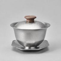 Pure Titanium Gaiwan Tea Set With Tray 150ml Personal Use Modern Minimalist Infuser Cup Anti-Bacterial Food Grade 150 ml gray