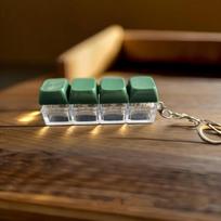 Adult 4-Key Finger Keyboard Fidget Keychain, Diy Keycap Clicker, Stress Relief Toy