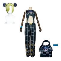 Cujoh Cosplay Costume Wig Anime Jolyne Kujo Woman Christmas Halloween Party Clothing S black