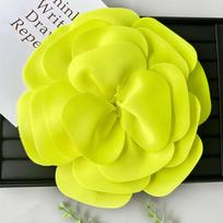 Didelės gėlių sagės moterims Vestuvinei suknelei Elegantiškas boutonnière Atlapo segtukai Korėjietiškas audinys Mados ženklelis Papuošalų aksesuarai Dovanos geltona