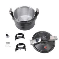 Pressure Cooker Professional Household Explosion Proof Thickened Aluminium Canning Pot for 5L gray