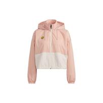 Adidas Neo X Smiley Collaboration Short Sports Hoodie Jacket Women Tops Pink HE7954 S
