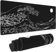 Great Wave Mouse Pad Black Desk Mat Kawaii Gaming Desktops Mouse Mats Laptop Office Carpet Large Play Mat Mousepad Computer Mats 700x300x2mm