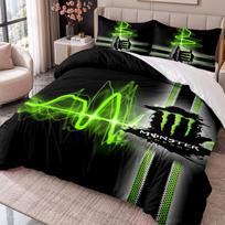 Monster Energy 3Pcs Bedding Set Duvet Cover With Two Pillowcases For Bedroom Home Decoration 180cmx210cm