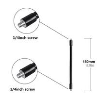 New Metal Monopod Metal Tube Rod With 1/4inch Screw Flexible Selfie Stick Stands Lightweight Pole Extender Accessory SLR Cameras black