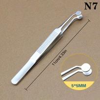 Eyelid Tweezers Meibomian Gland Forceps Women Clip Eyelash Compressor Stainless Steel Metal Expressor Extension Makeup Accurate gray