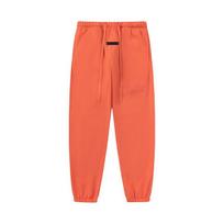 FEAR OF GOD ESSENTIALS Laisvalaikio kelnės su raidžių spauda Paaugliams Berniukams Vidutinio aukščio tiesios kojos Elastingas juosmuo XL koralų raudonos spalvos