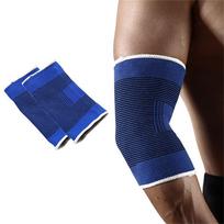 1 Pair Blue Knee Support Brace Elastic Knitted Wrist Support Elbow Support Knee Pads Ankle Support Elbow Support