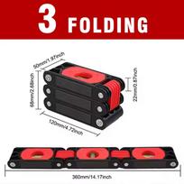 Multi-angle Folding Horizontal Ruler Strong Magnet Foldable Protractor Angle Finder Gauge  Stairs 3 Folding   360MM
