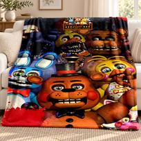Five nights at freddy blanket Flannel Blanket Soft Cozy Plush Throw for Sofa Bed Lightweight Home Decoration Outdoor camping 80cmx120cm