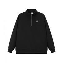 ALO Stand Collar Half-Zip Sweatshirt Jisoo Same Style Loose Unisex Casual Top S Under 100 black