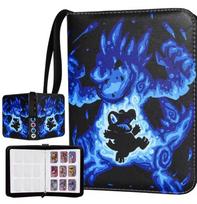 Card Album Pikachu Collection Book 4-Pocket 9-Pocket Leather Zip Binder Blue