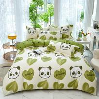Animal Prints Duvet Cover Set, Panda Cute Print Print Bedding Set, Single Duvet Cover with 2 Pillow Cases for Teens Girls Boys 100x135cm 2pcs&Duvet Cover