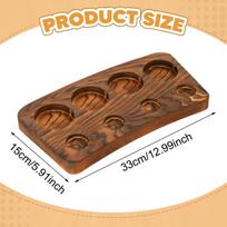 Board Paddle,Wood,Freestanding Portable Serving Tray Sampler for Glass Jars Drink Brewery Gifts Home Style B brown