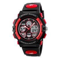 SKMEI Dual Time Display Sports Kids Watches Military Back Light 5Bar Waterproof Chrono Alarm Children Wristwatch For Boys Girls black