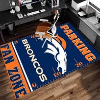 Denver Broncos LOGO Spausdintas Kilimas - Minkštas, Plaunamas Neslystantis Vidinis Kilimėlis Biuro Kėdėms, Svetainei, Namų Biurui Dekoratyvinis Kilimas 60cmx90cm