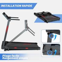 YEE RUN 3.0 HP Folding Treadmill, Up to 14 km/h, Manual 12% Incline, 150 kg Capacity