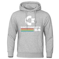 Vintage Commodore 64 Graphic Hooded Sweatshirt Retro Gaming Streetwear Pullover Hoodie M