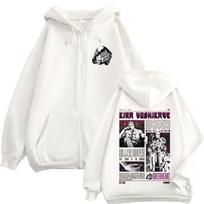 Anime Jojo Bizarre Adventure Kira Yoshikage Killer Queen Zipper Hoodies Men Women Fashion Zip Up Hooded Sweatshirts Jackets Coat L balta