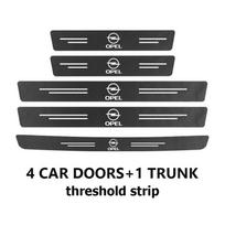 For Opel Carbon Fiber Car Door Threshold Trunk Anti Scratch Strip Protector Stickers Meriva Mokka Grandland Vectra Zafira Vivaro
