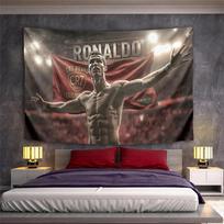 Cristiano Ronaldo CR7 Brand Muscular Wall Tapestry Stadium Art Hanging Wall Tapestry for Football Fan Bedroom Man Cave 180x230cm(70x90in)