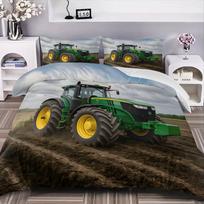 Tractors Bedding set Pillowcase,Tractor Pattern Boys Quilt Cover Set, Microfiber Comfortable Duvet Cover Set 100x135cm-2pcs