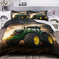 Tractors Bedding set Pillowcase,Tractor Pattern Boys Quilt Cover Set, Microfiber Comfortable Duvet Cover Set 100x135cm-2pcs