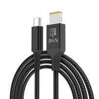 USB C 65W 100W 135W Charger Power Cable Type-C to Slim Tip Square Port Converter Cord Compatible with Lenovo Legion Y7000 Laptop