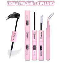 ISEEN blakstienų klijai ir fiksatorius 10ml blakstienų kuokšteliams Super fiksacija Ilgai išliekantys Nesukeliantys dirginimo Blakstienų klijai pasidaryk pats namuose pink