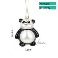 Glass Painted Rooster & Panda Animal Ornaments: Christmas Tree Decorations