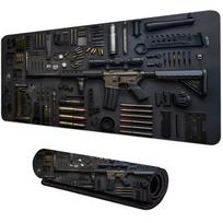Firearms Mouse Pad Large Computer Office Game Table Mats XXL Rubber Antislip Gaming Keyboard Mousepads Long Desk Pads 800x300x2mm