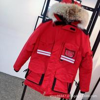 Didelis žąsų pūkų paltas Kanada Snow Mantra Snow Mantra Parka Vyriški ir moteriški paltai XXL red