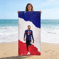 Mbappé France 10 Beach Towel Soccer Cup Quick Drying for Beach Yoga Pool Gym Sport Summer Gift for Friend 40x60cm blue