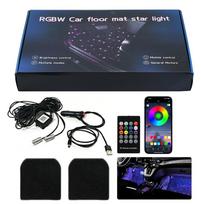 Universal Luminous Car Floor Mats with Music Rhythm Ambient Lights